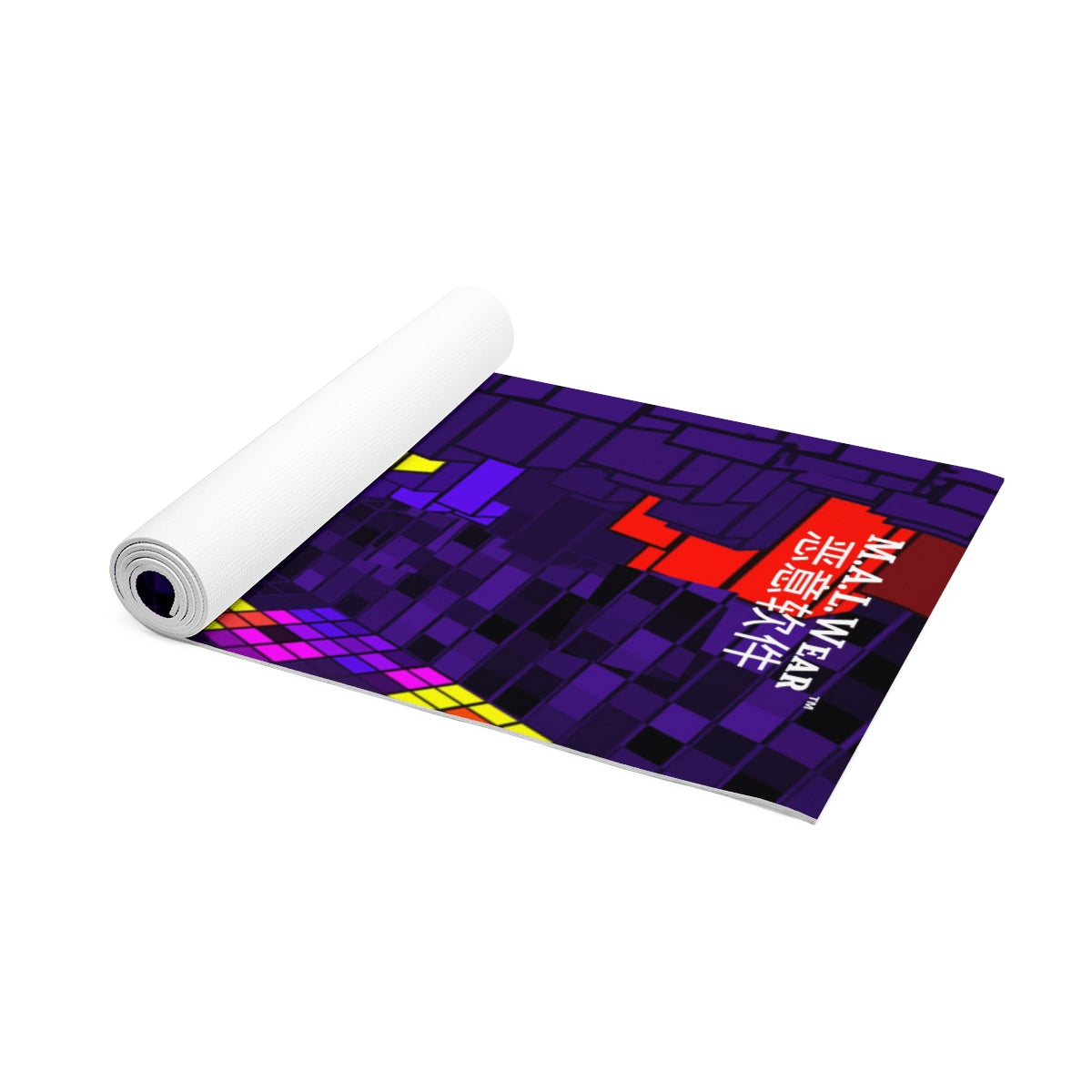 Video Game Glitch Memory Foam Yoga Mat