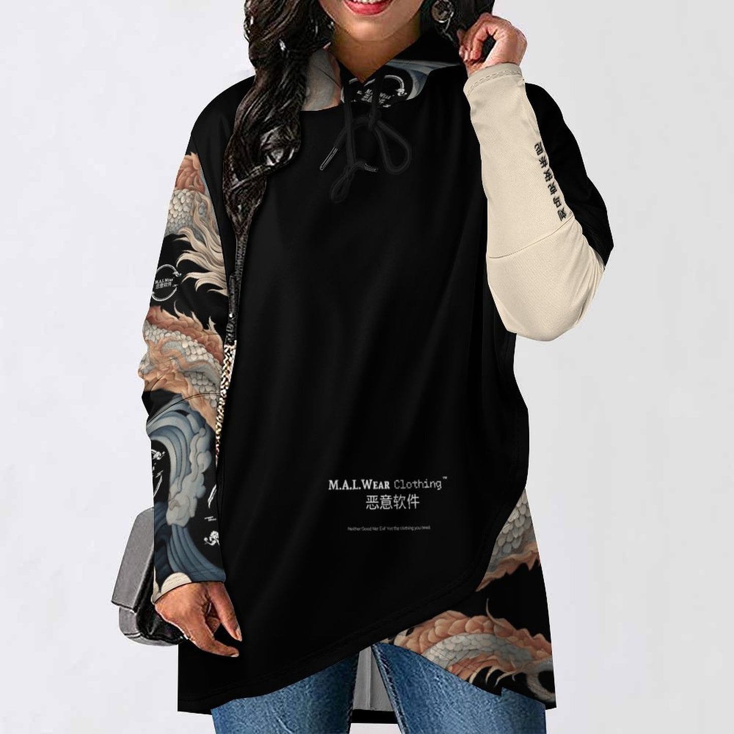 MALWear Pearl Sky Dragon West Asia Hem Hoodie