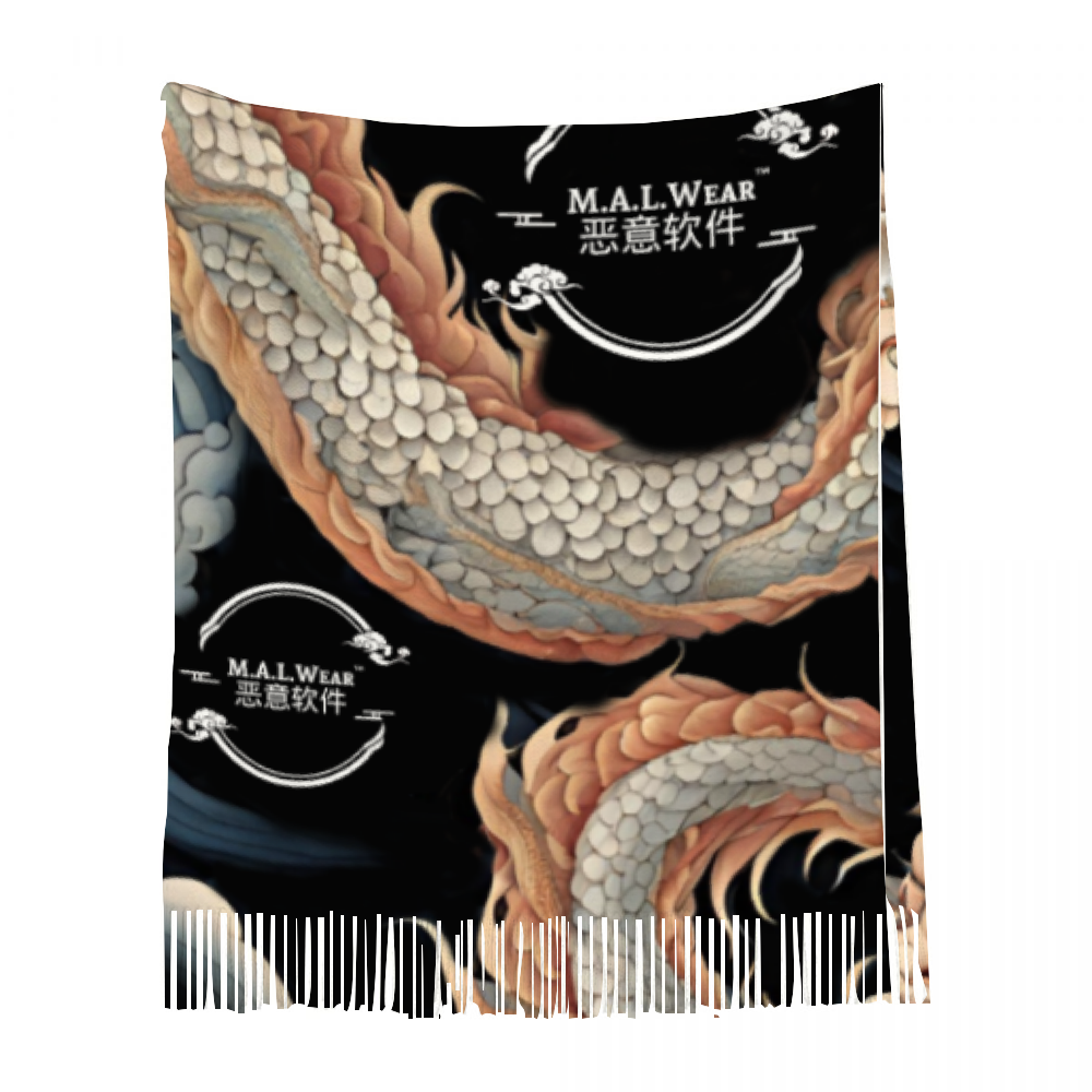 MALWear Pearl Sky Dragon Tassel Scarf