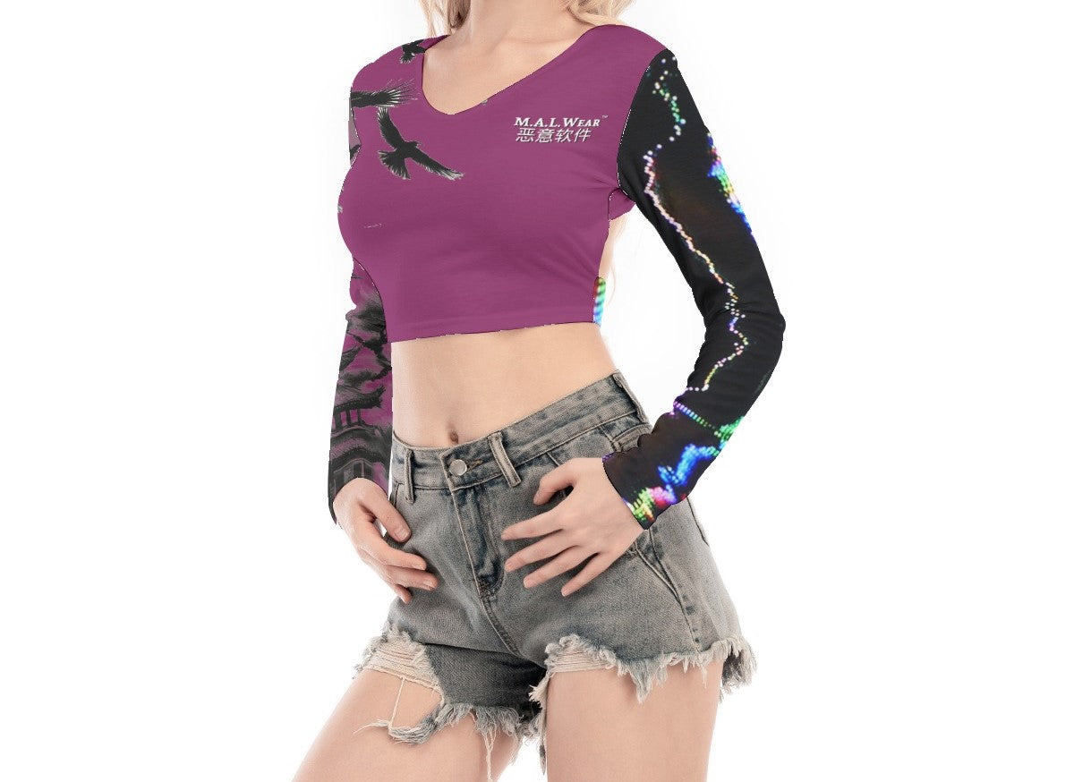 Television Glitch Hollow Kung Fu Strap Top