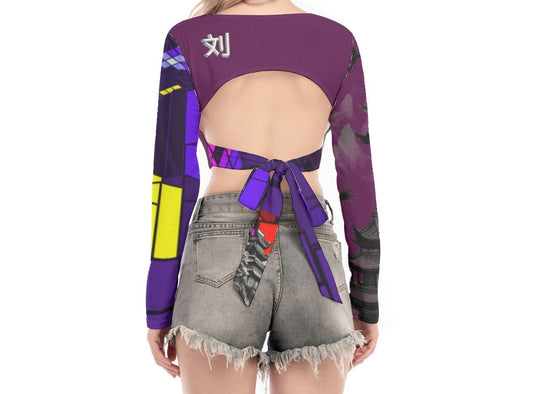 Video Game Glitch Hollow Kung Fu Strap Top