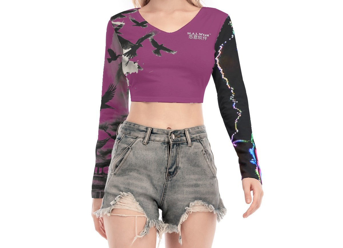 Television Glitch Hollow Kung Fu Strap Top