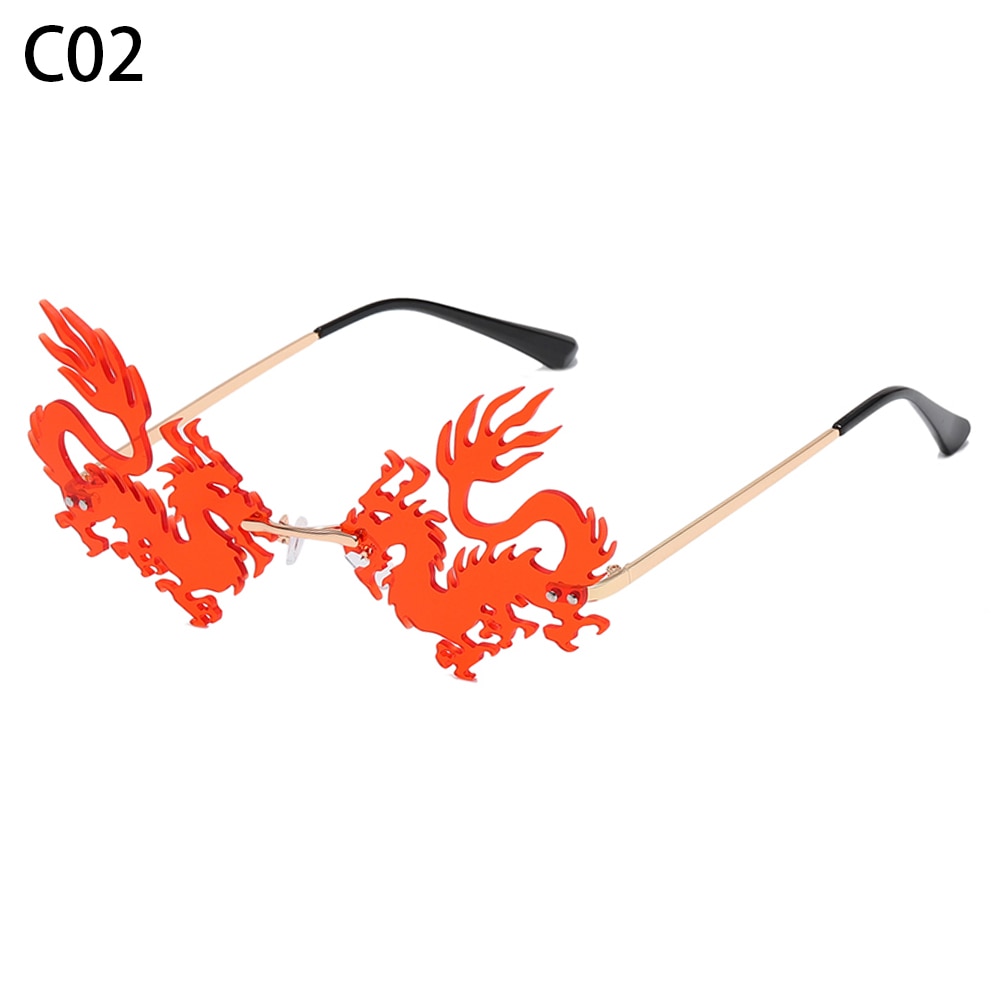 MALWear Frameless Fire Dragon Glasses