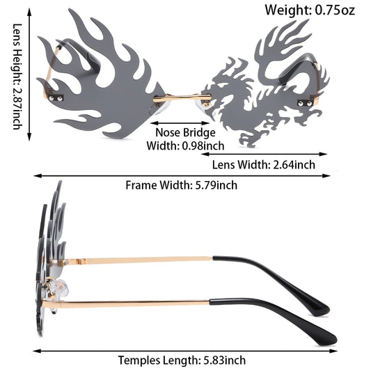 Frameless Fire Dragon Glasses