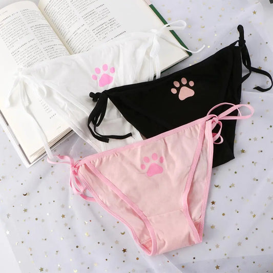 "MALWear's Paw Print Hentai Panties in Pink - Discover playful sophistication with our charming pink edition. Make a style statement with these exclusive Asian-inspired panties. Get yours now!"