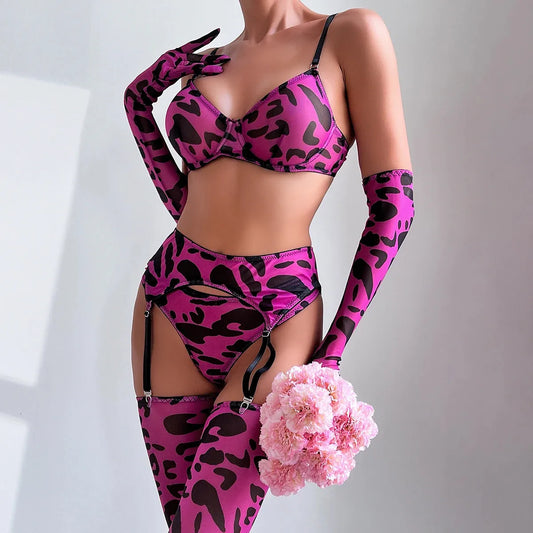 "Seductive pink Passion: MALWear Hentai Leopard Lingerie Attire – Ignite desire with this fiery black ensemble, blending tradition and elegance for a captivating look. Shop now for an unforgettable experience."