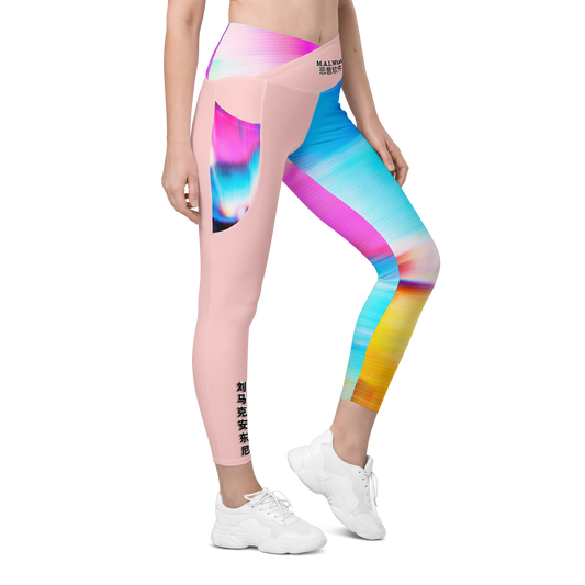 Stream Glitch Hack Crossover leggings with pockets