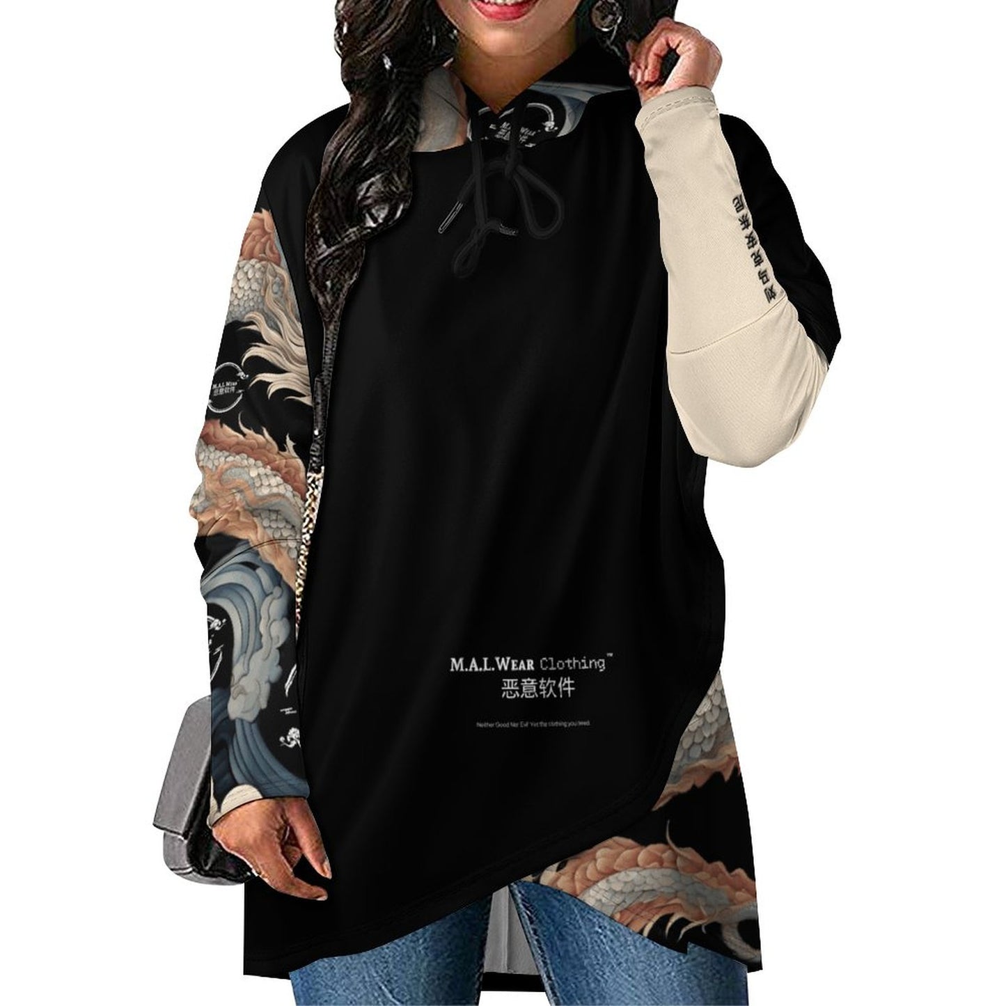 MALWear Pearl Sky Dragon West Asia Hem Hoodie