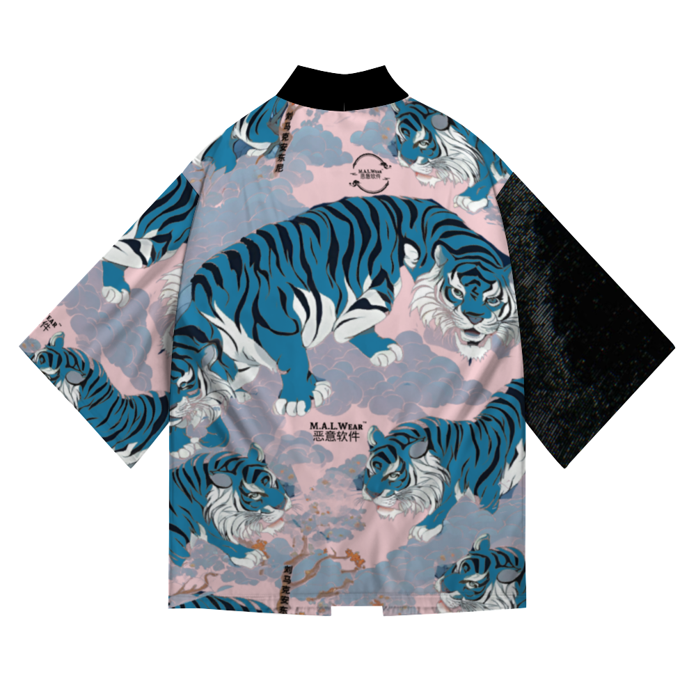 MALWear Kids' Mountain Cloud Breaded Leopard Kimono