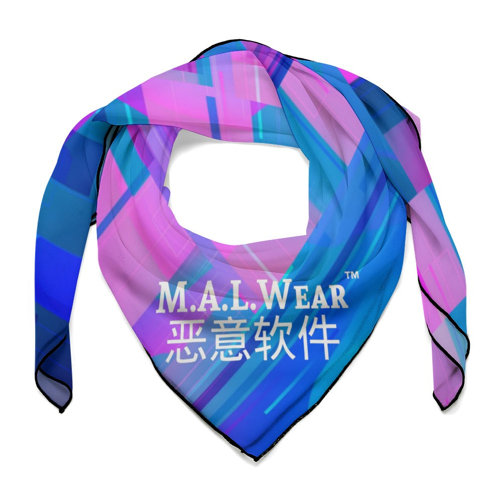 Dropped Screen Glitch soft & shiny silk scarves