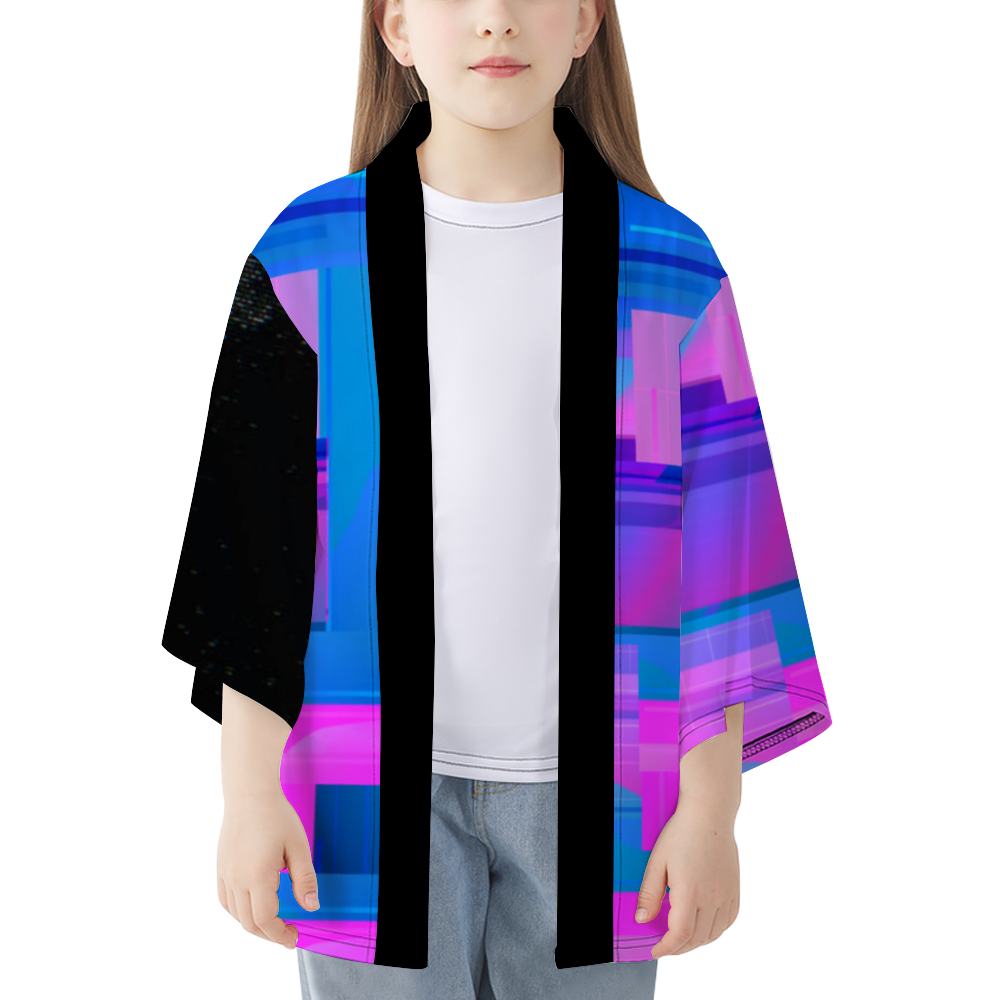 Kids' MALWear Dropped Screen Glitch Kimono