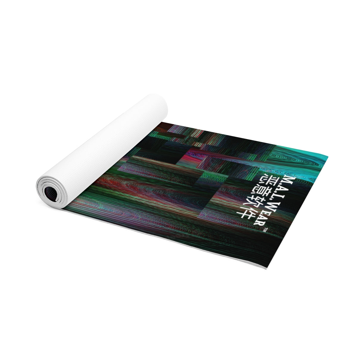 RGB-glitch Memory Foam Yoga Mat