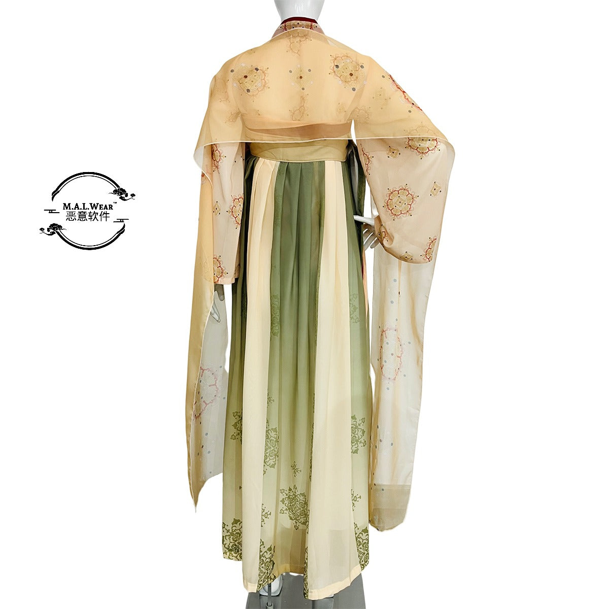 Hanfu Tang Dynasty White Leaf Dress