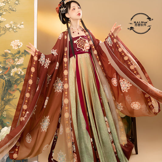 MALWear Hanfu Tang Dynasty Crescent Sun Dress